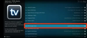 Install PVR IPTV Simple Client610